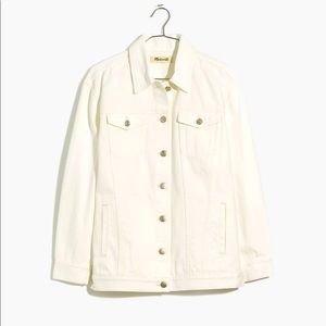 Madewell Oversized Jean Jacket in Tile White